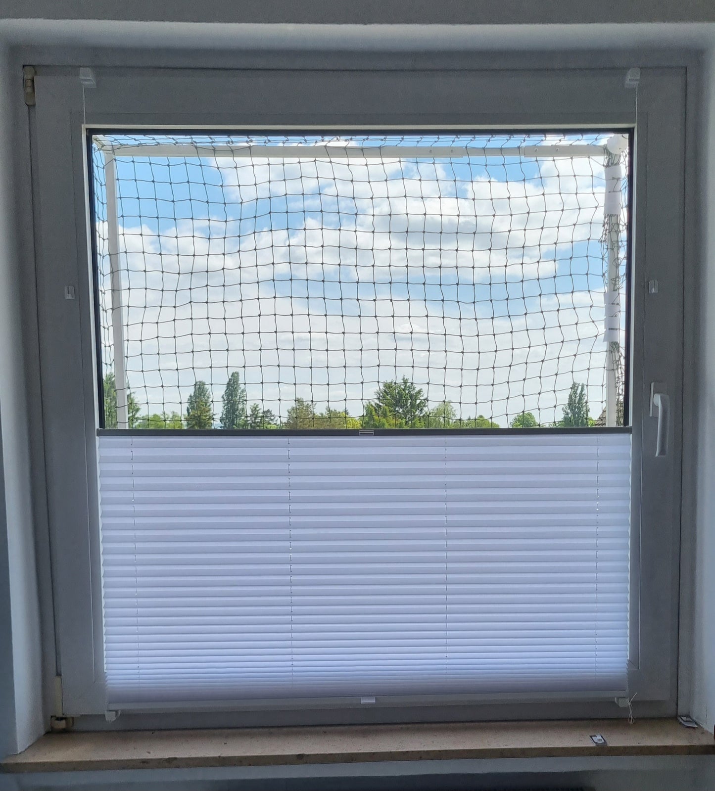 Größenverstellbarer Katzenbalkon für Fensteröffnungen