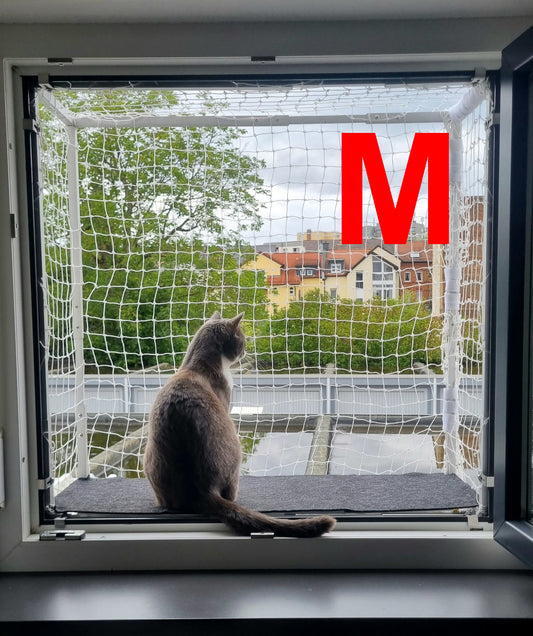 Verstellbarer Katzenbalkon für Fensteröffnungen Größe M